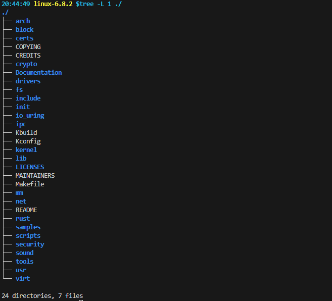Linux-6.8.2一级目录